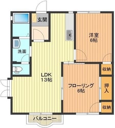 サンキエームＫ２の物件間取画像